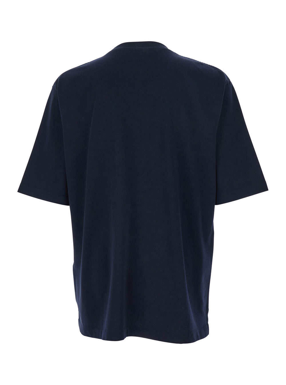 Dsquared2 Men Blue T-Shirt With Logo Print On The Front In Cotton Man DSQUARED2