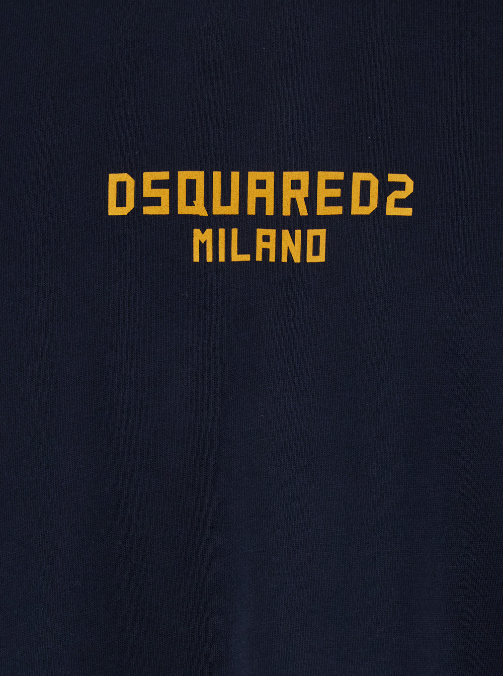 Dsquared2 Men Blue T-Shirt With Logo Print On The Front In Cotton Man DSQUARED2