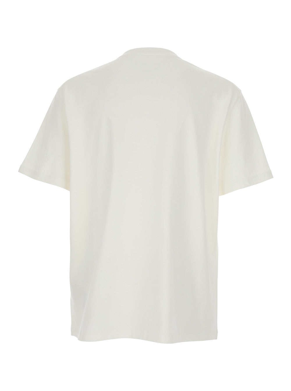 Jil Sander Men White Crewneck T-Shirt With Logo Lettering On The Front In Cotton Man JIL SANDER