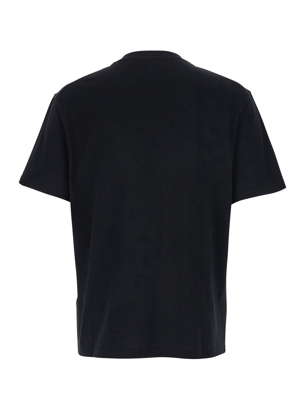 Jil Sander Men Black Crewneck T-Shirt With Logo Lettering On The Front In Cotton Man JIL SANDER