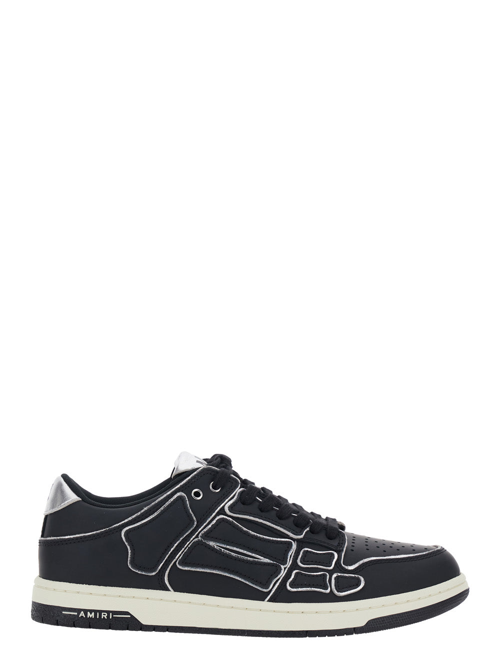 Amiri Men 'Skel Top Low' Black Sneaker With Logo Patch On The Tongue And Contrasting Details On The Side In Leather Man AMIRI