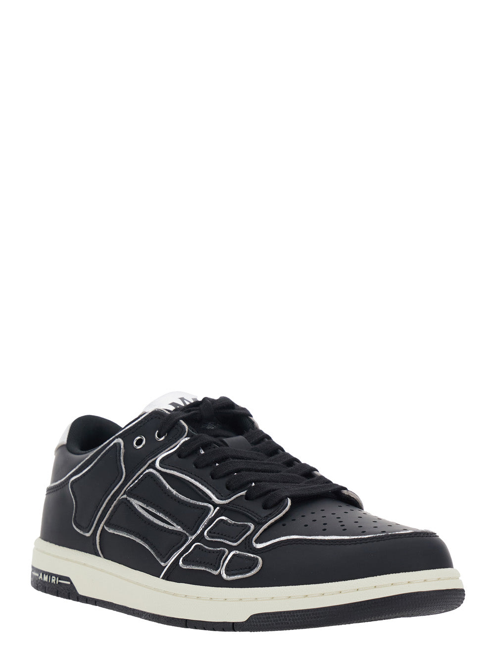 Amiri Men 'Skel Top Low' Black Sneaker With Logo Patch On The Tongue And Contrasting Details On The Side In Leather Man AMIRI
