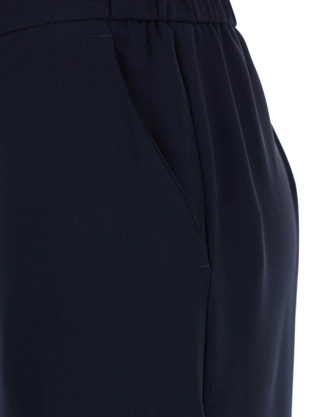 Leplain Women Blue Pants With Elasticated Waist At The Back And Wide Leg In Tech Fabric Woman LEPLAIN