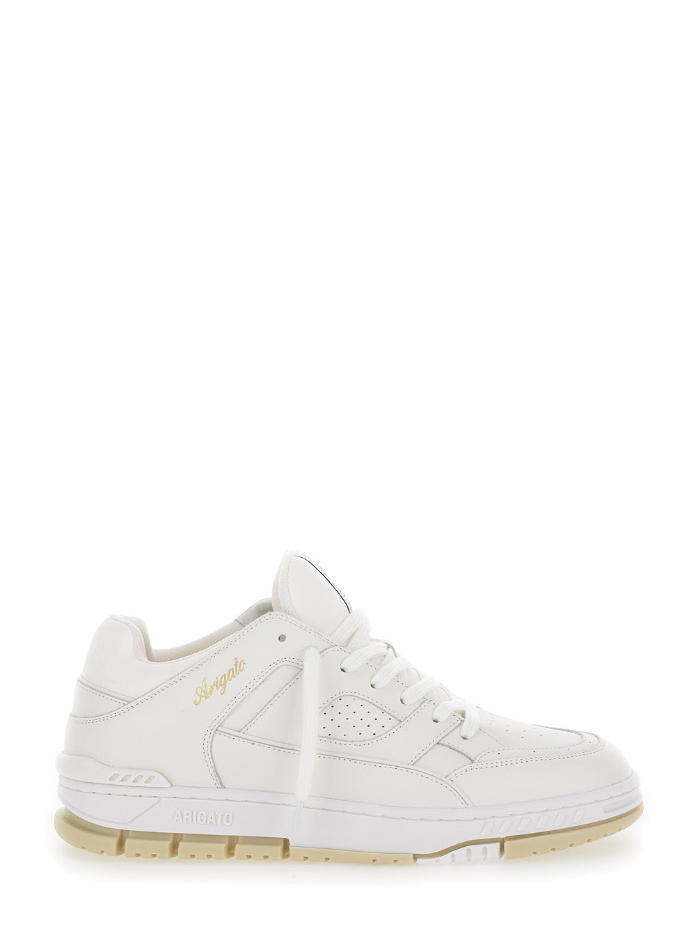 Axel Arigato Men 'Area' White Low Top Sneakers With Laminated Logo In Leather Man AXEL ARIGATO