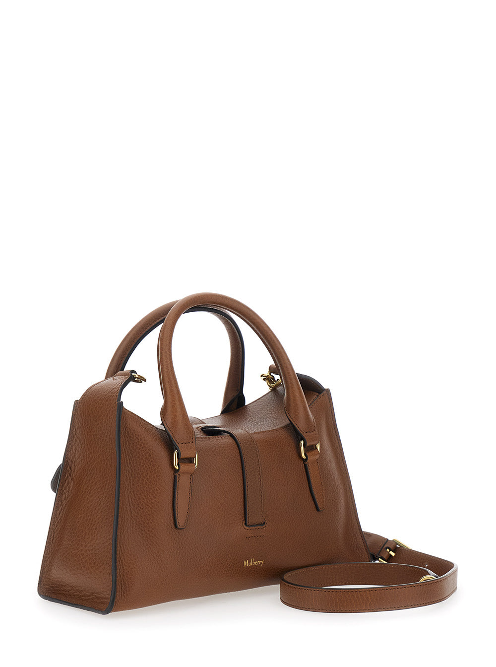 Mulberry Women 'Roxanne' Brown Small Handbag With Adjustable And Removable Shoulder Strap And Two Front Pockets In Leather Woman MULBERRY