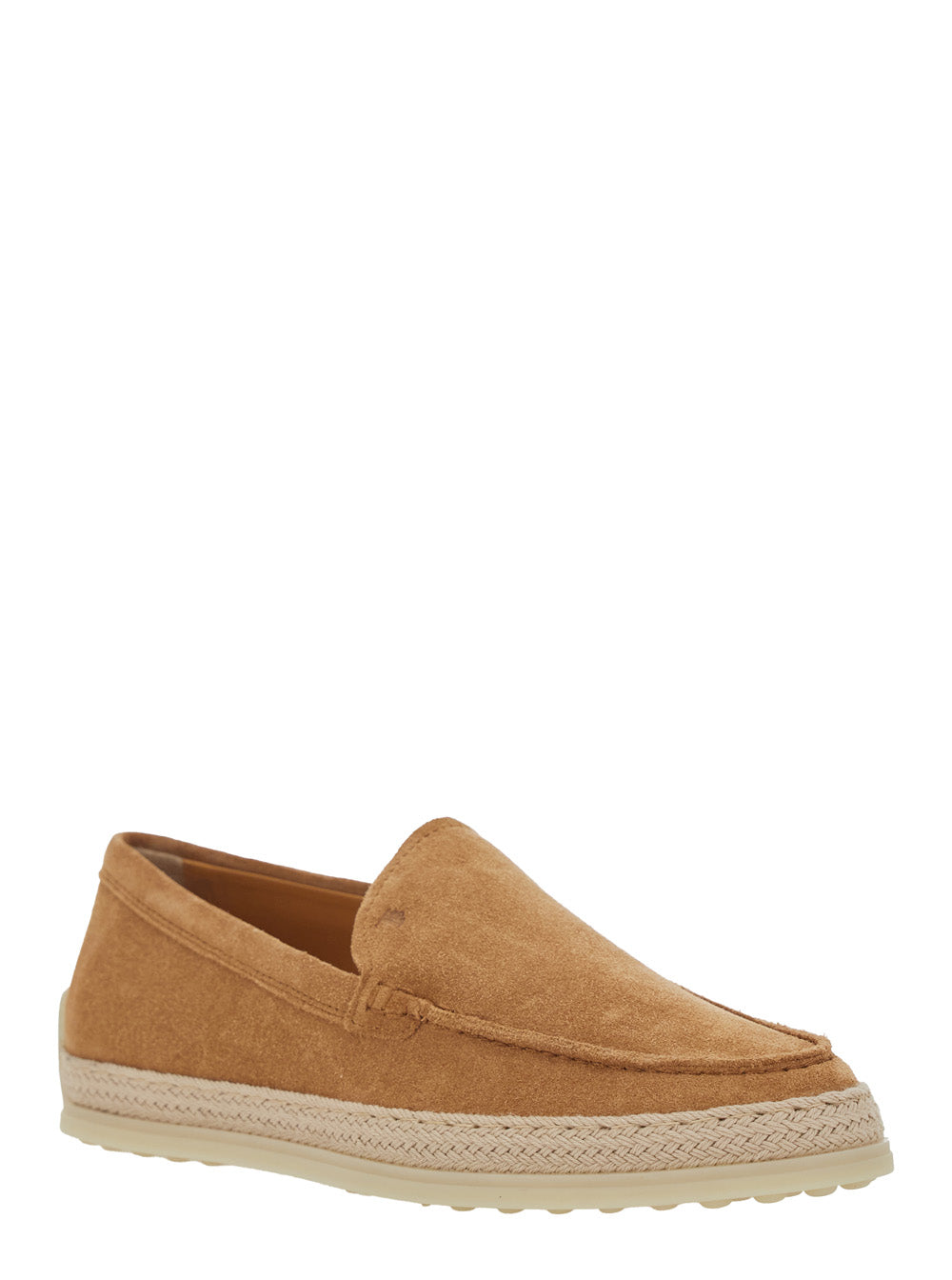 Tod's Women Loafers With Crocodile-Embossed Logo In Brown Suede For Women TOD'S