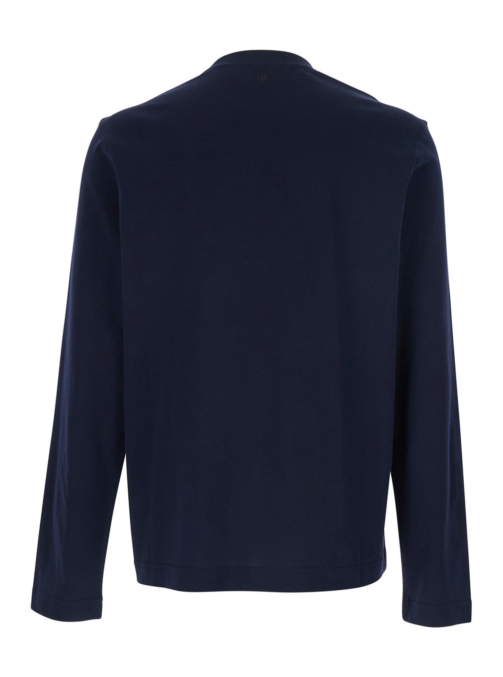 Ami Paris Men Blue Long-Sleeve T-Shirt With Adc Embroidery On The Front In Cotton Man AMI PARIS