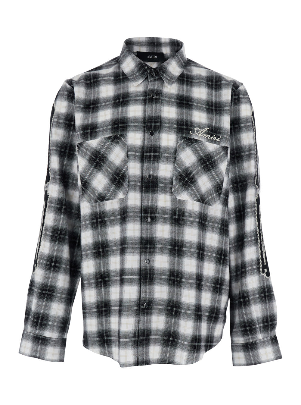 Amiri Men Shirt With Classic Collar And All-Over Check Motif In Multicolor Wool For Men AMIRI