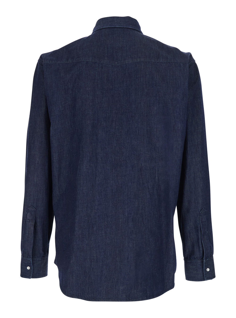 Dsquared2 Men Blue Denim Shirt With Classic Collar And Two Applied Pockets For Men DSQUARED2