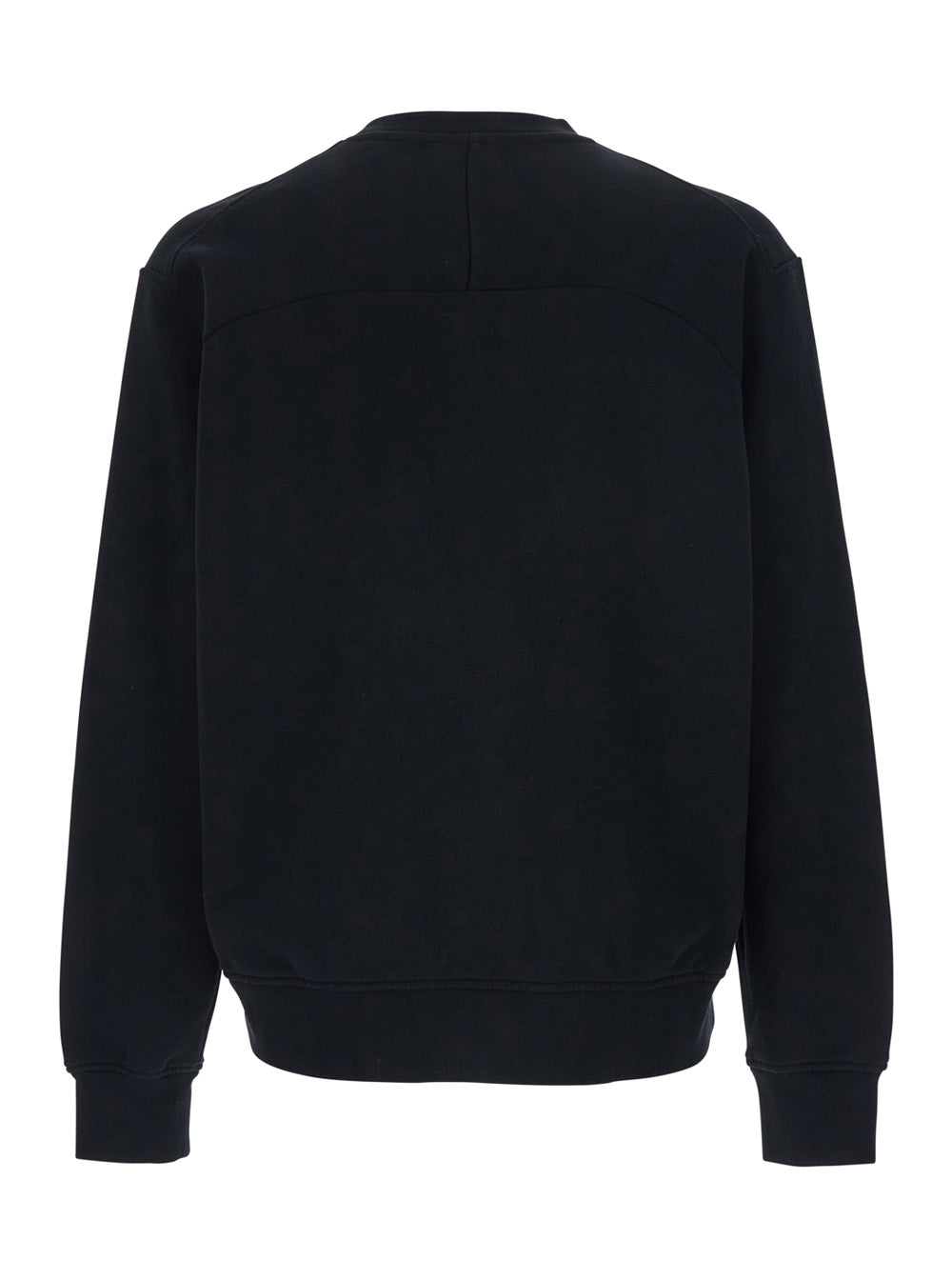 Givenchy Men Black Crewneck Sweatshirt With Logo Patch On The Front In  Cotton For Men GIVENCHY