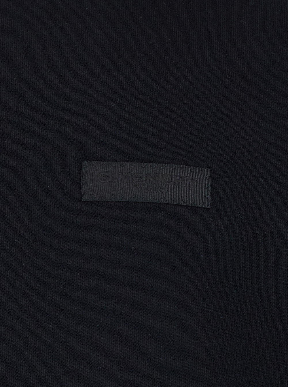 Givenchy Men Black Crewneck Sweatshirt With Logo Patch On The Front In  Cotton For Men GIVENCHY