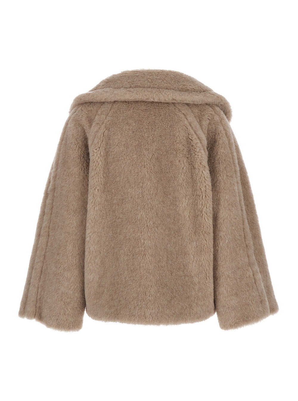 Max Mara Women 'Cambusa' Beige Double-Breasted Jacket With Wide Classic Lapels In Fur Woman MAX MARA