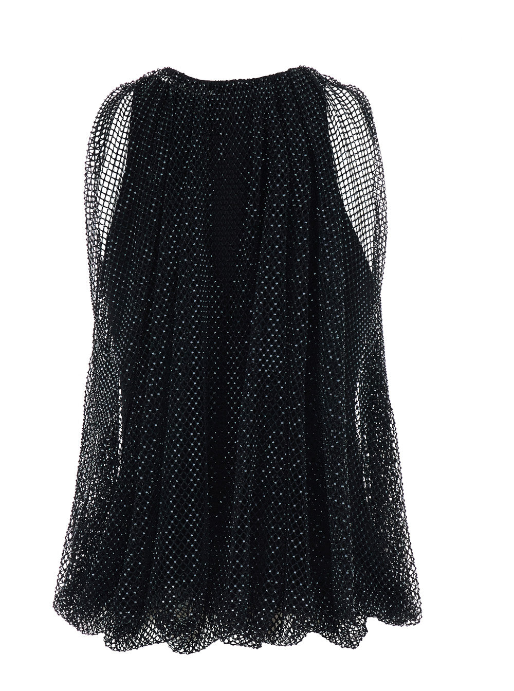 Sportmax Women Top With Mesh Design And All-Over Applied Rhinestones In Black Fabric For Women SPORTMAX