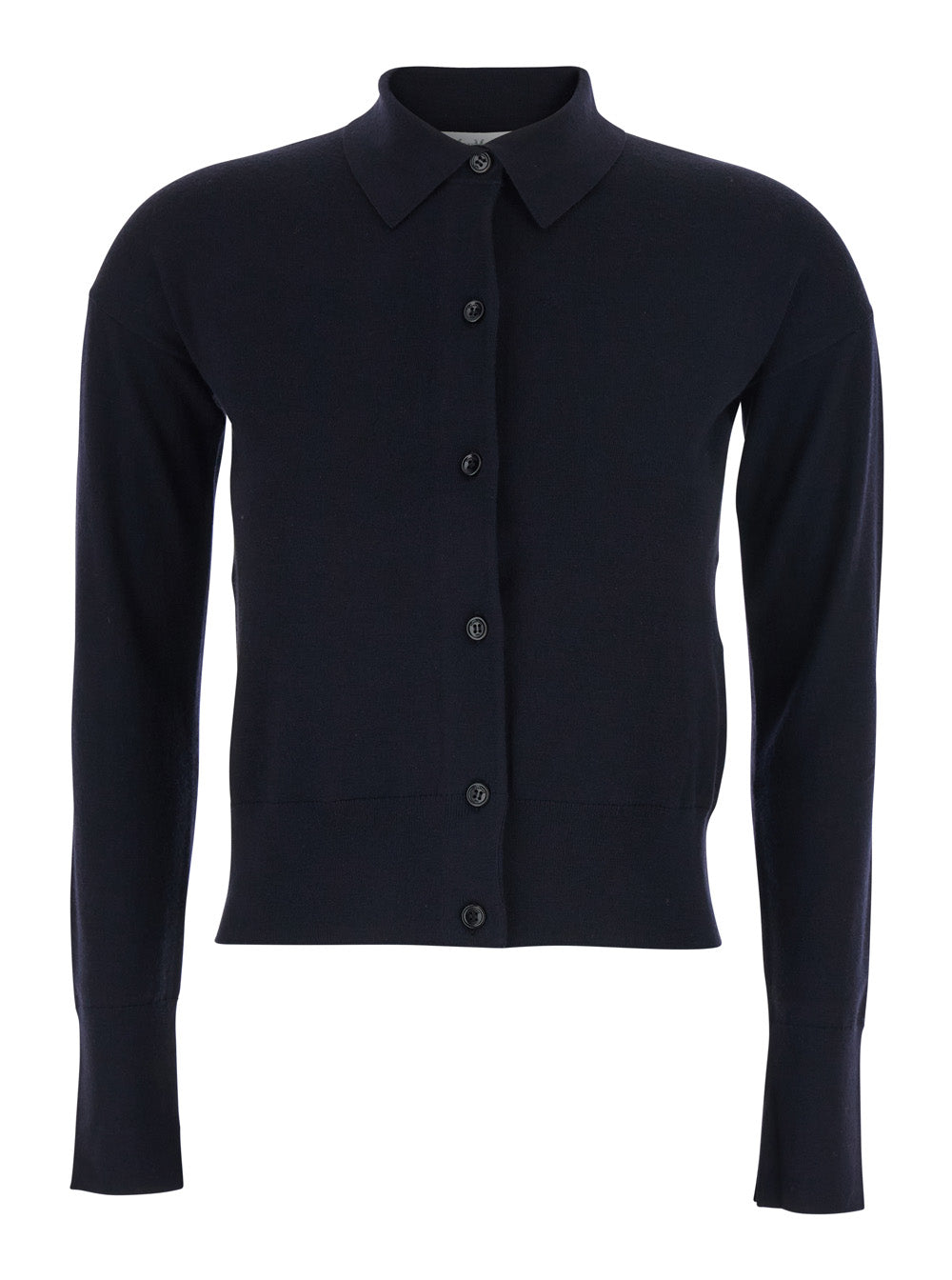 Max Mara Women 'Medeola' Blue Sweater With Polo Collar And Button Closure In Wool Blend Woman MAX MARA