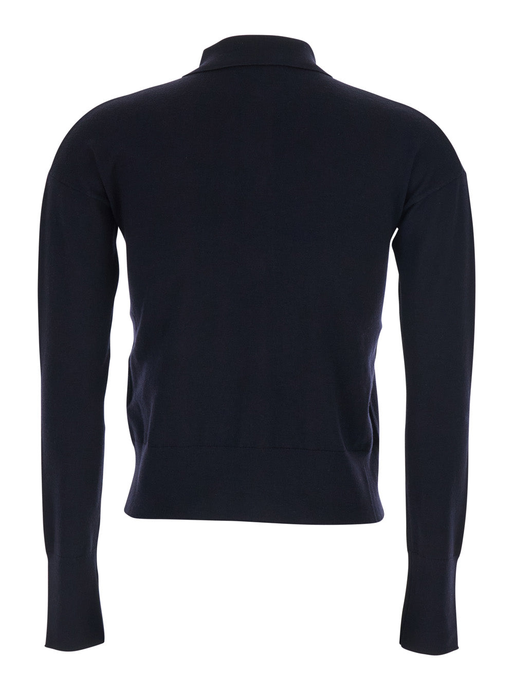 Max Mara Women 'Medeola' Blue Sweater With Polo Collar And Button Closure In Wool Blend Woman MAX MARA