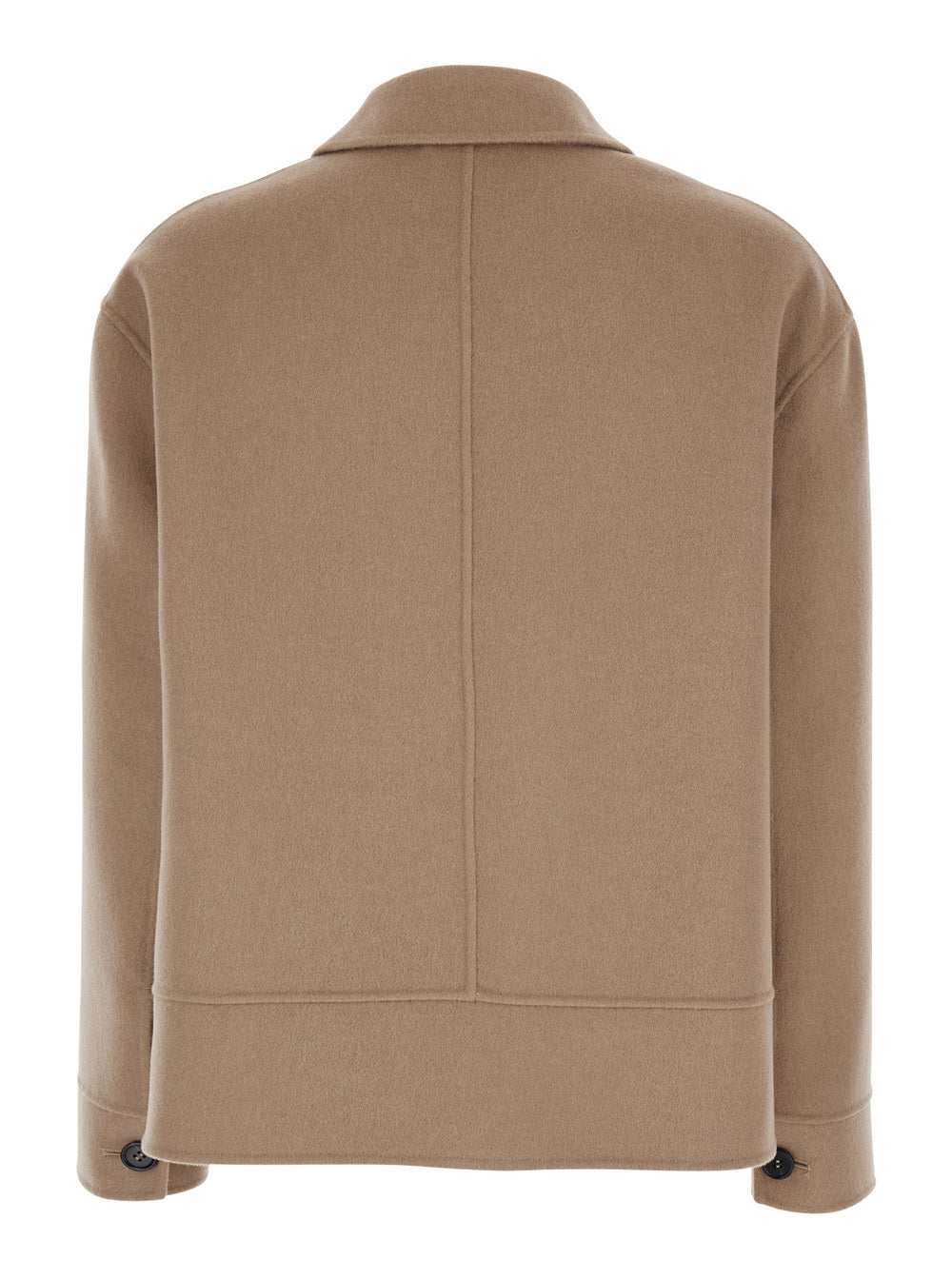 'S Maxmara Women 'Simona' Beige Jacket With Notched Revers And Two Patch Pockets On The Front In Wool For Women S MAX MARA