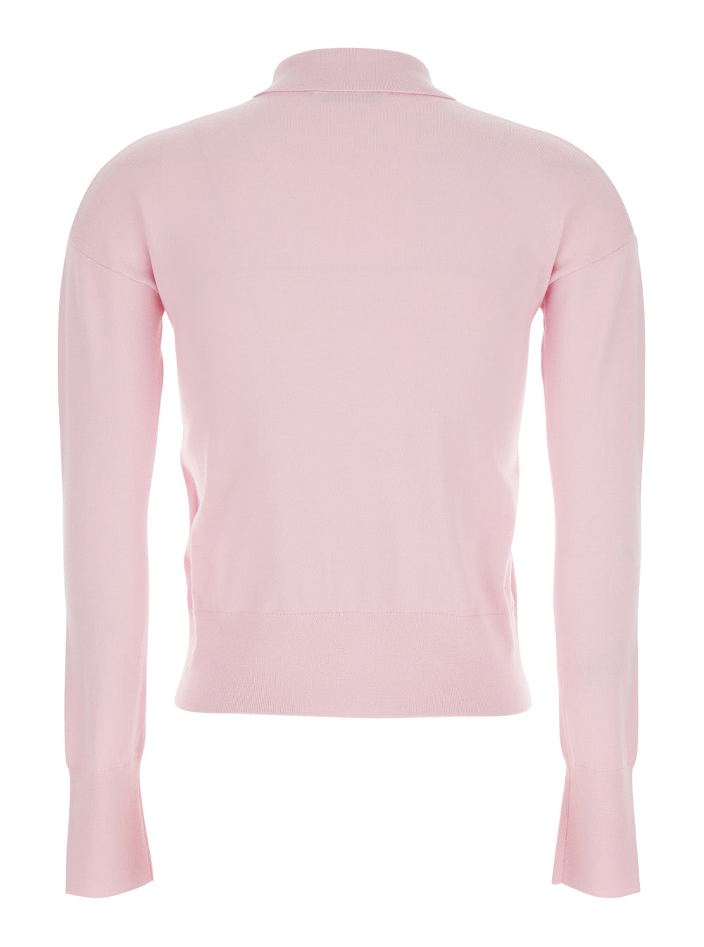 Max Mara Women Medeola Dress With Polo Collar And Button Closure In Wool Blend Pink Women MAX MARA