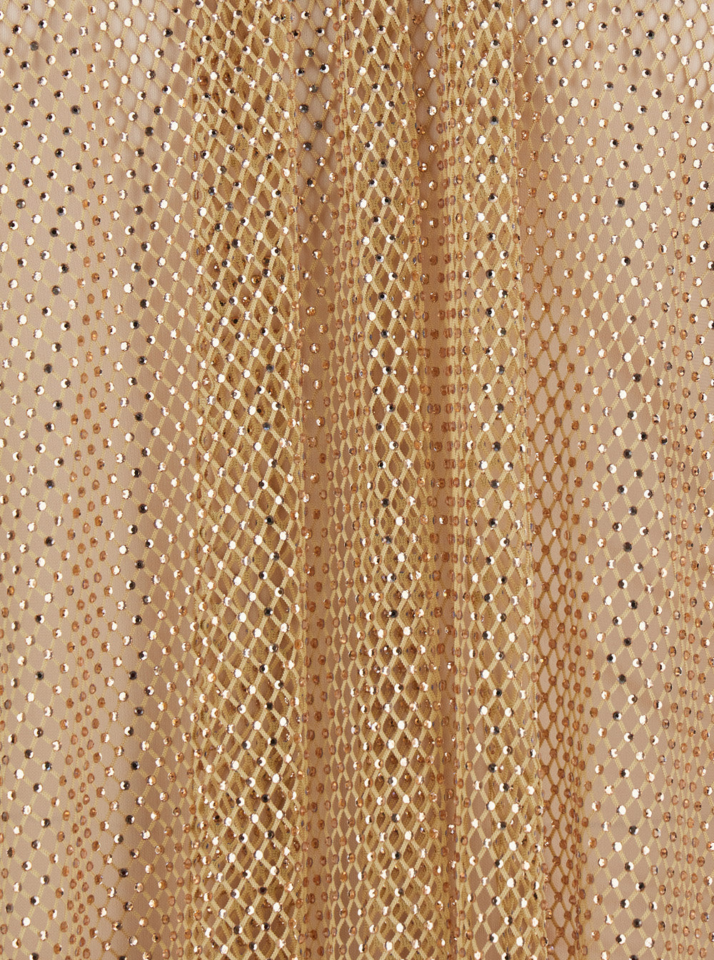 Sportmax Women Top With Mesh Design And All-Over Applied Rhinestones In Beige Fabric For Women SPORTMAX