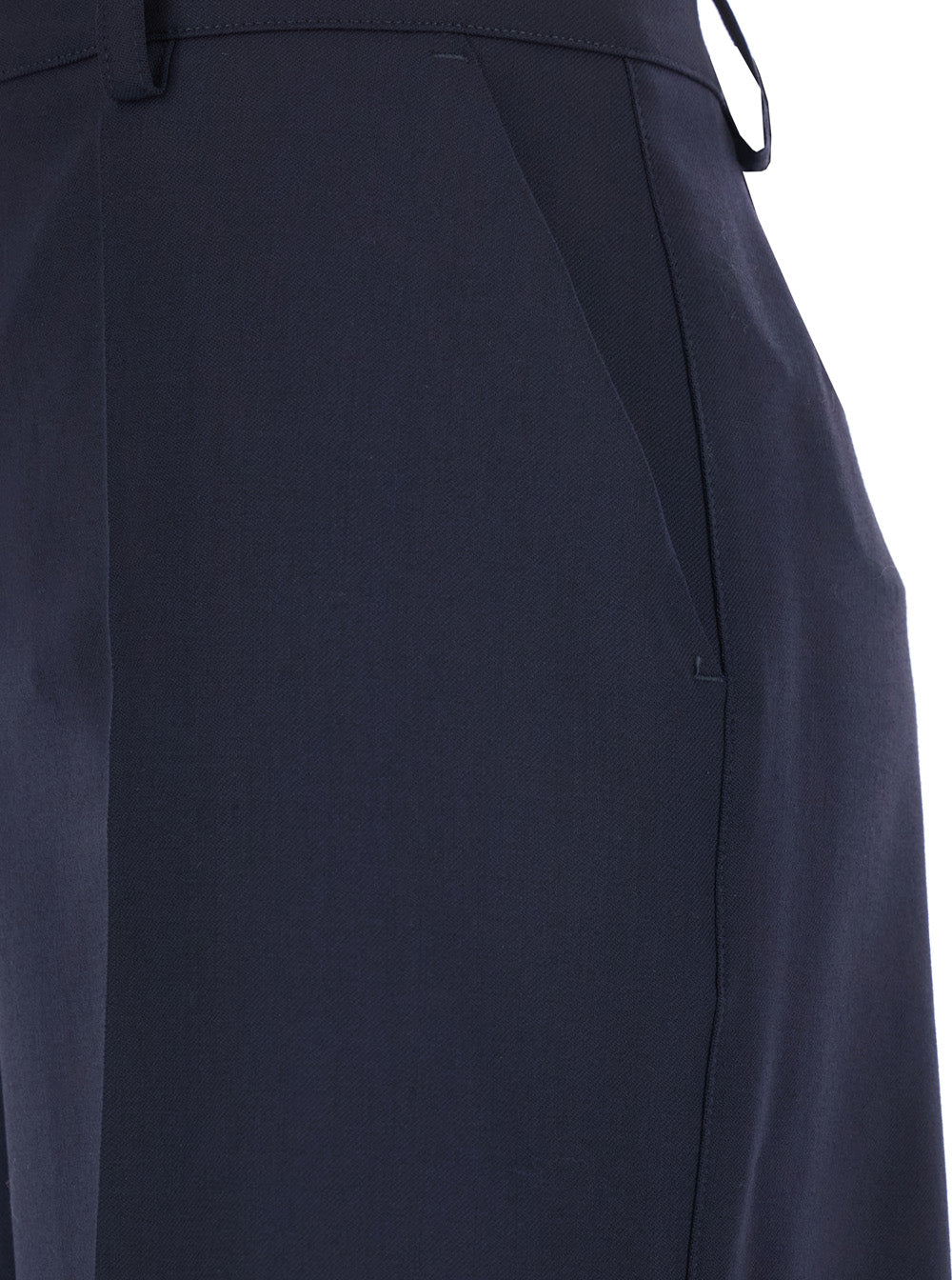 P.A.R.O.S.H. Women Blue Pants With Front Button And Zip Closure In Cotton Woman P.A.R.O.S.H.