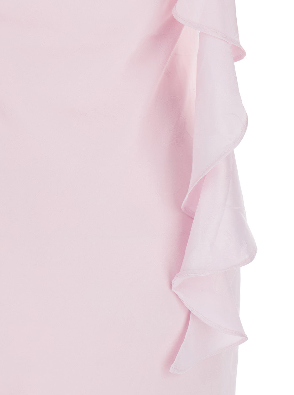Rotate Women Long Dress 'Rosa' With Back Opening And Draped Details In Pink Fabric For Women ROTATE
