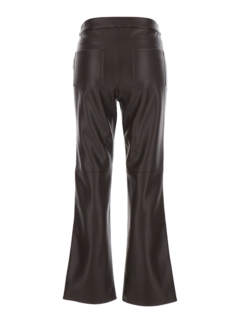 'S Maxmara Women 'Sublime' Brown Pants With Clasp And Zip Closure In Ecoleather For Women S MAX MARA