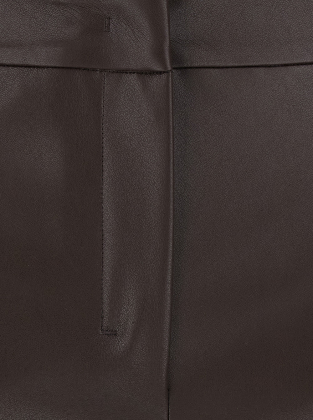 'S Maxmara Women 'Sublime' Brown Pants With Clasp And Zip Closure In Ecoleather For Women S MAX MARA