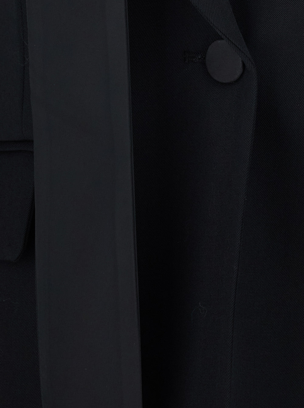 The Attico Women Black Single-Breasted Jacket With Notched Revers And Oversized Strap Detail In Wool For Women THE ATTICO