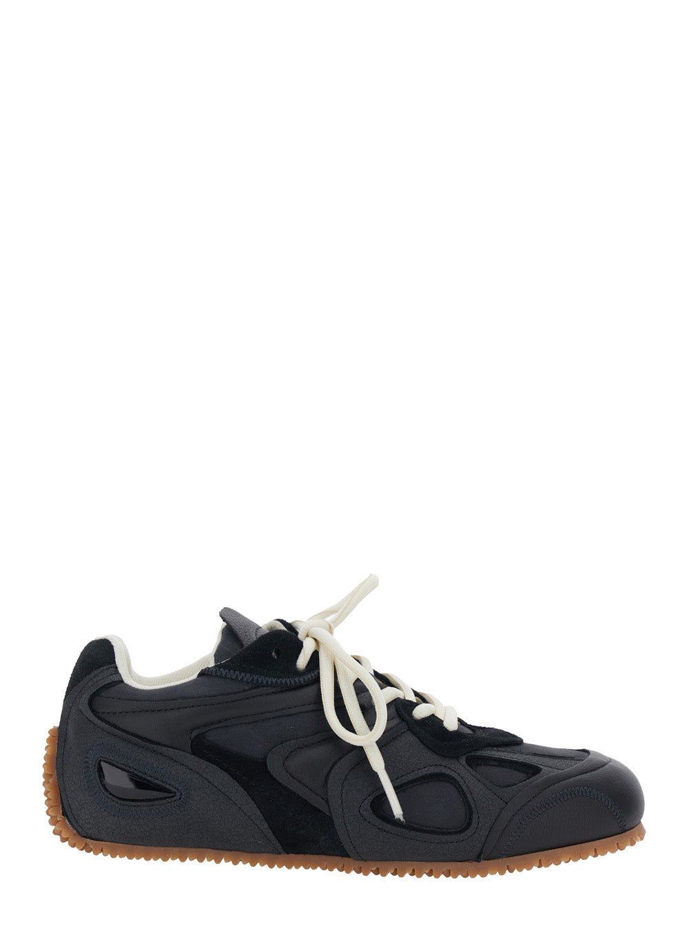 Axel Arigato Women 'Slow Runner' Black Sneaker With Insert Design And Grooved Sole In Leather And Suede Woman AXEL ARIGATO