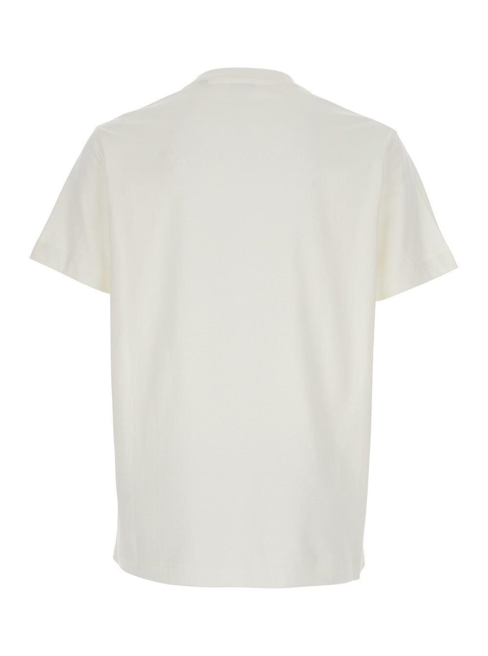 Burberry Men White T-Shirt With Logo Patch With Check Motif On The Front In Cotton Man BURBERRY