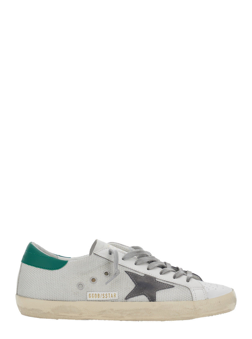 Golden Goose Men 'Superstar' White Low-Top Sneaker With Star Patch On The Side And Lettering Logo In Leather Man GOLDEN GOOSE