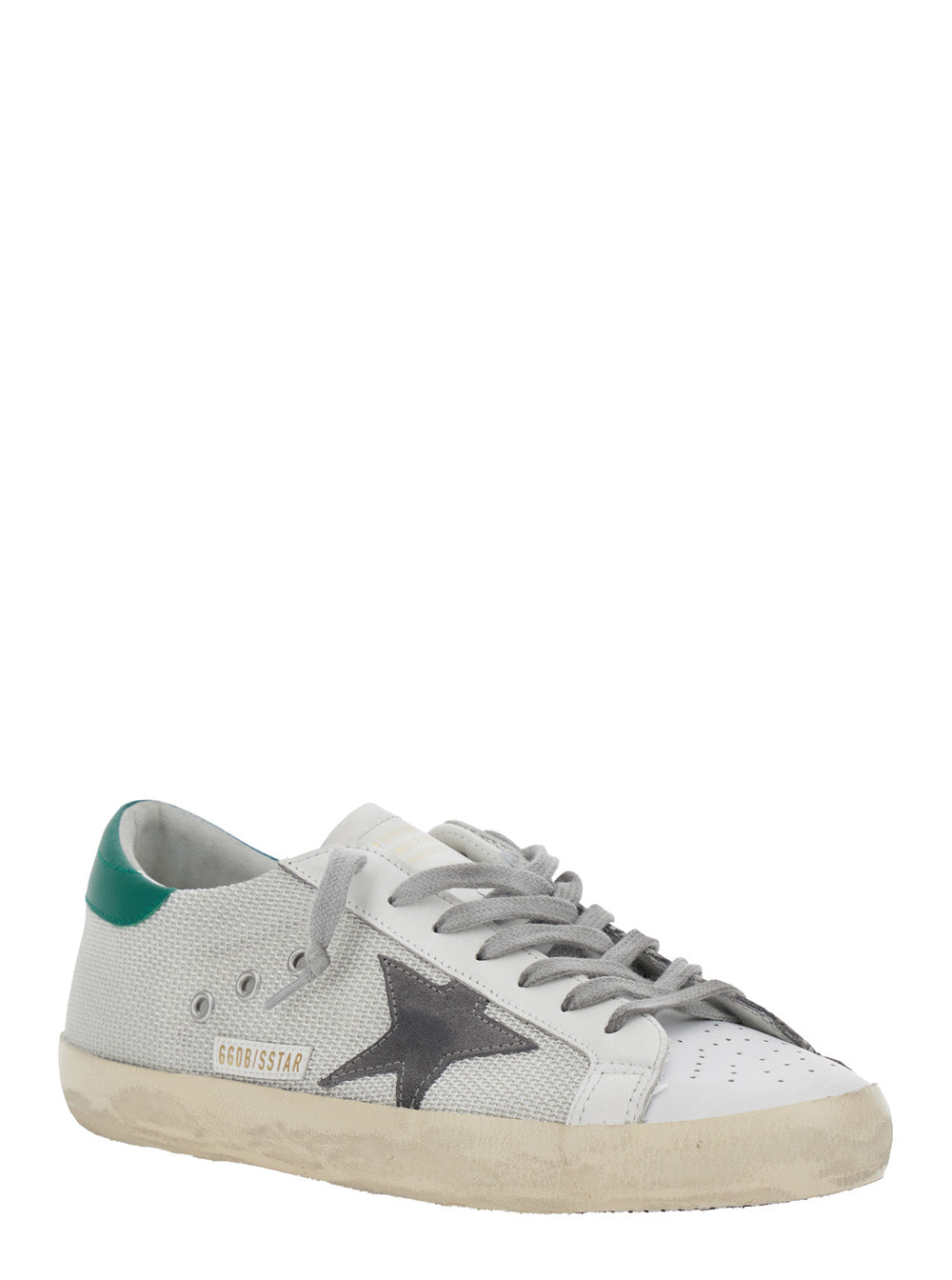 Golden Goose Men 'Superstar' White Low-Top Sneaker With Star Patch On The Side And Lettering Logo In Leather Man GOLDEN GOOSE