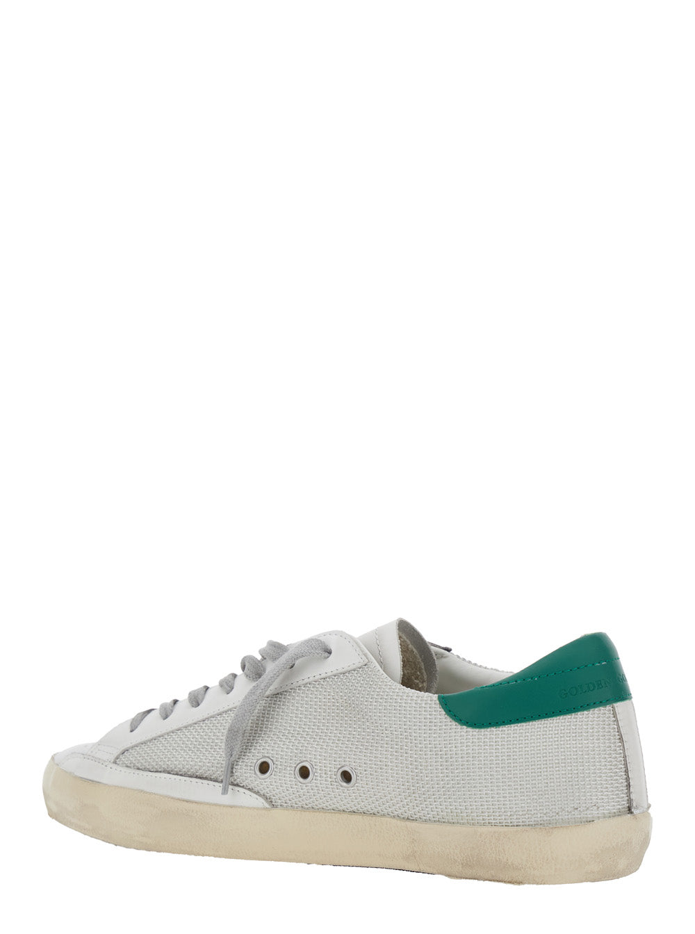 Golden Goose Men 'Superstar' White Low-Top Sneaker With Star Patch On The Side And Lettering Logo In Leather Man GOLDEN GOOSE