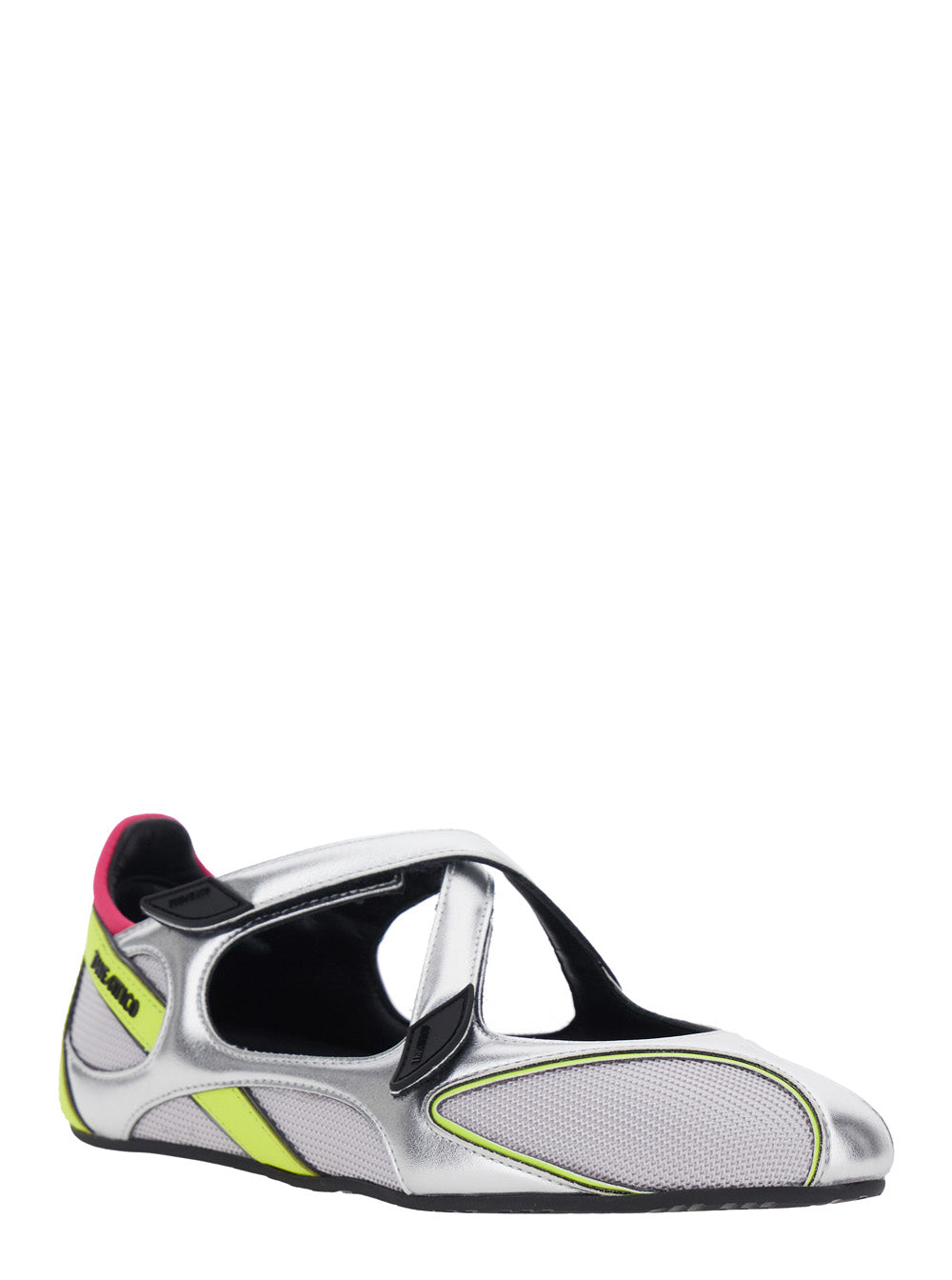 The Attico Women Multicolor Ballet Shoes 'Floor 01' With Logo On The Side And Cut-Out Design In Tech Fabric For Women THE ATTICO