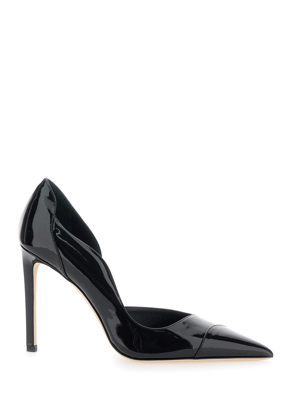 Jimmy Choo Women 'Brigitte' Black Pumps With Pointed Design Stiletto Heel In Enamelled Leather Woman JIMMY CHOO