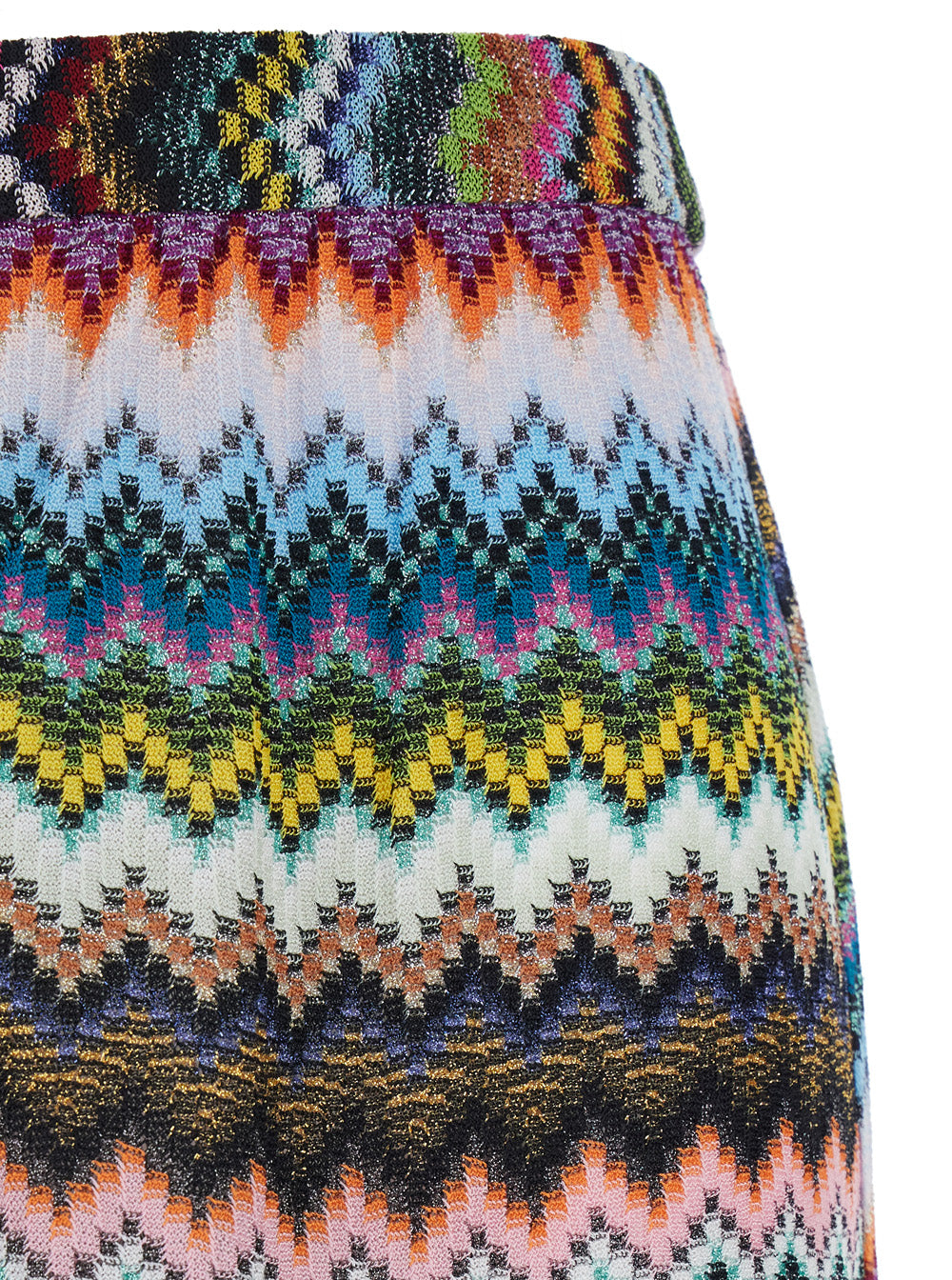 Missoni Women Multicolor Pants With Zig Zag Pixel Effect Motif In Lamé Women