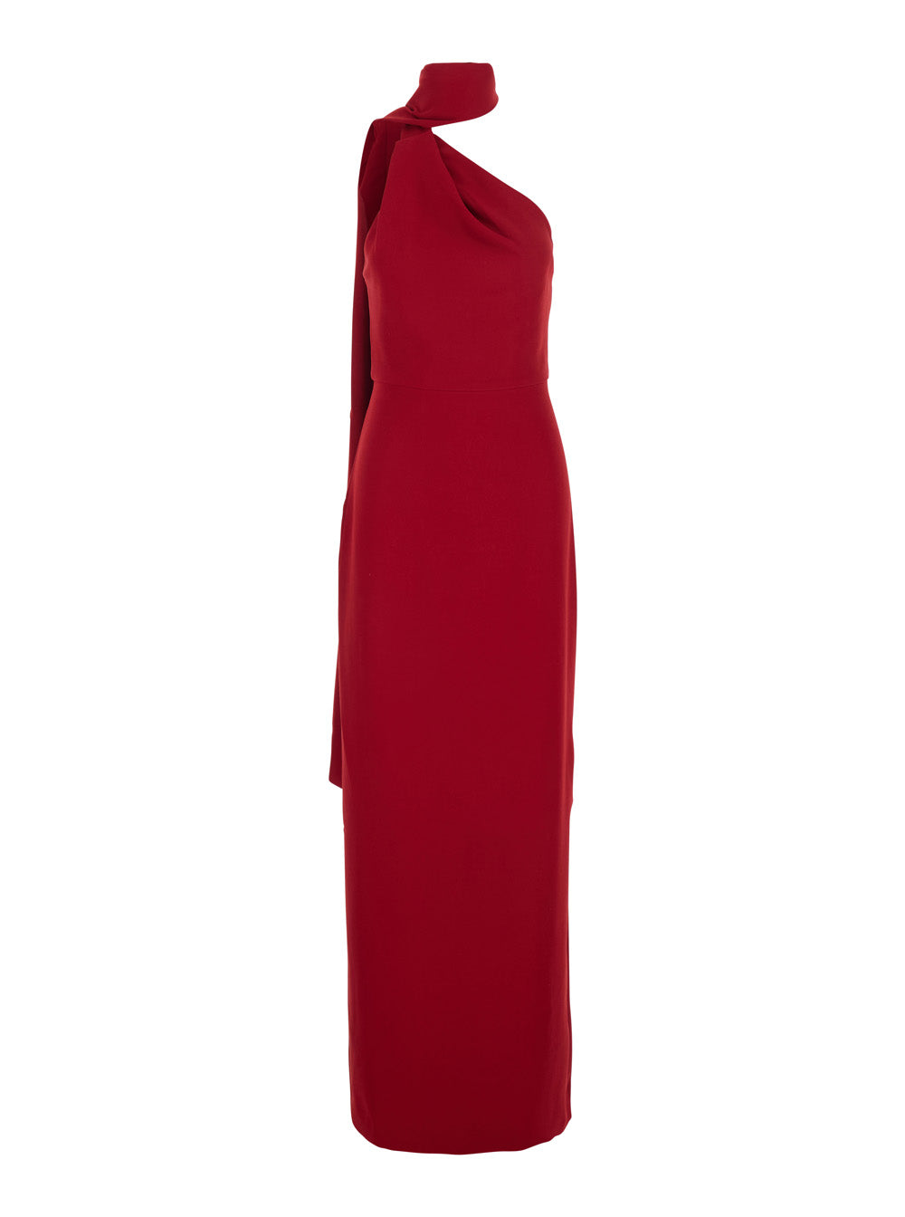 Solace London Women Long Dress 'Demi' With One-Shoulder Design And Back Vent In Red Fabric For Women SOLACE LONDON