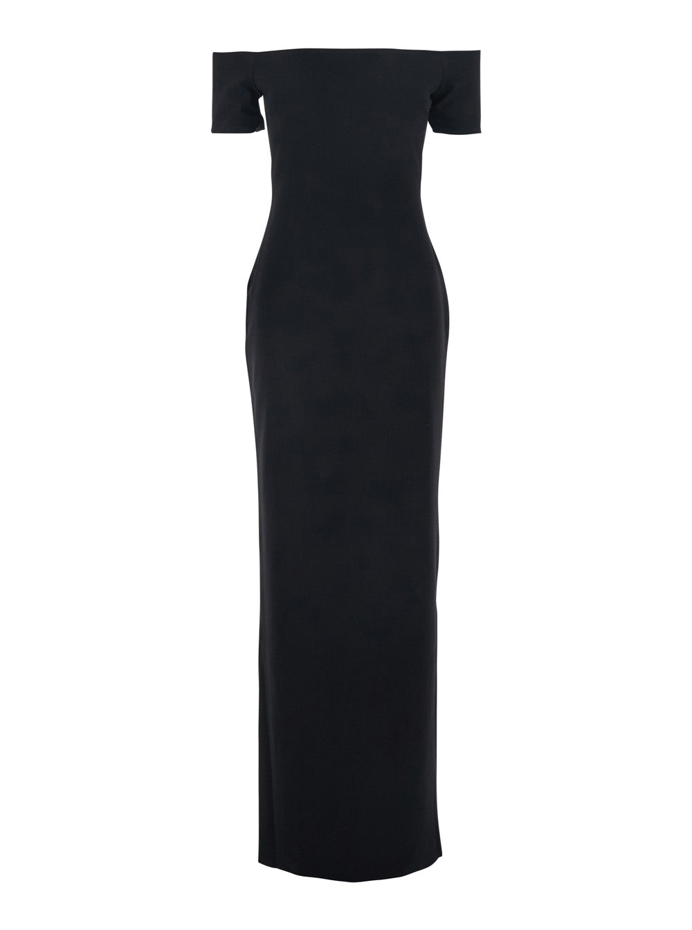 Solace London Women Dress 'Nile' With Off Shoulder And Vent On The Back In Black Fabric For Women SOLACE LONDON