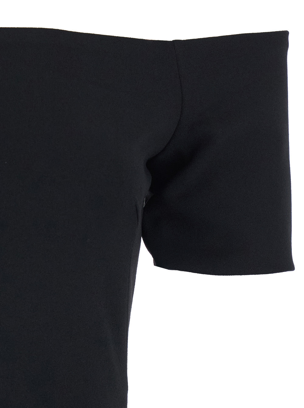 Solace London Women Dress 'Nile' With Off Shoulder And Vent On The Back In Black Fabric For Women SOLACE LONDON