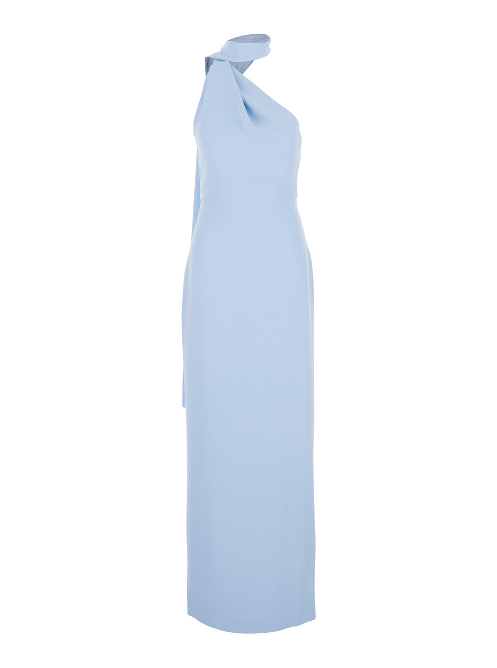 Solace London Women 'Demi' Light Blue Long Dress With One-Shoulder Design And Back Slit In Fabric Woman SOLACE LONDON