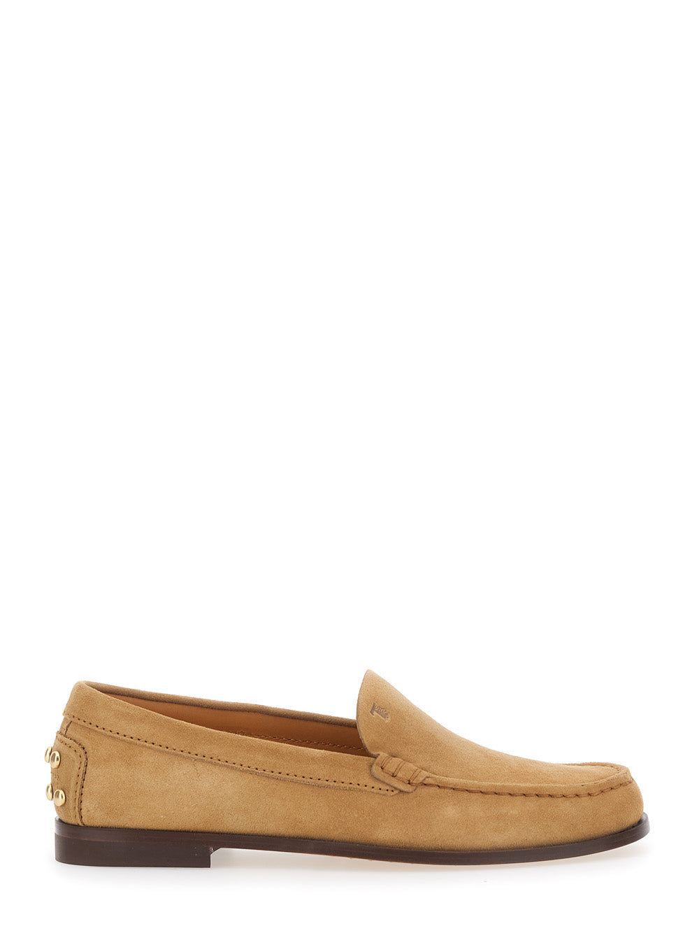 Tod's Women Loafers 'Tod's' Beige With Embossed Logo And Stud Details On The Back In Leather For Women TOD'S