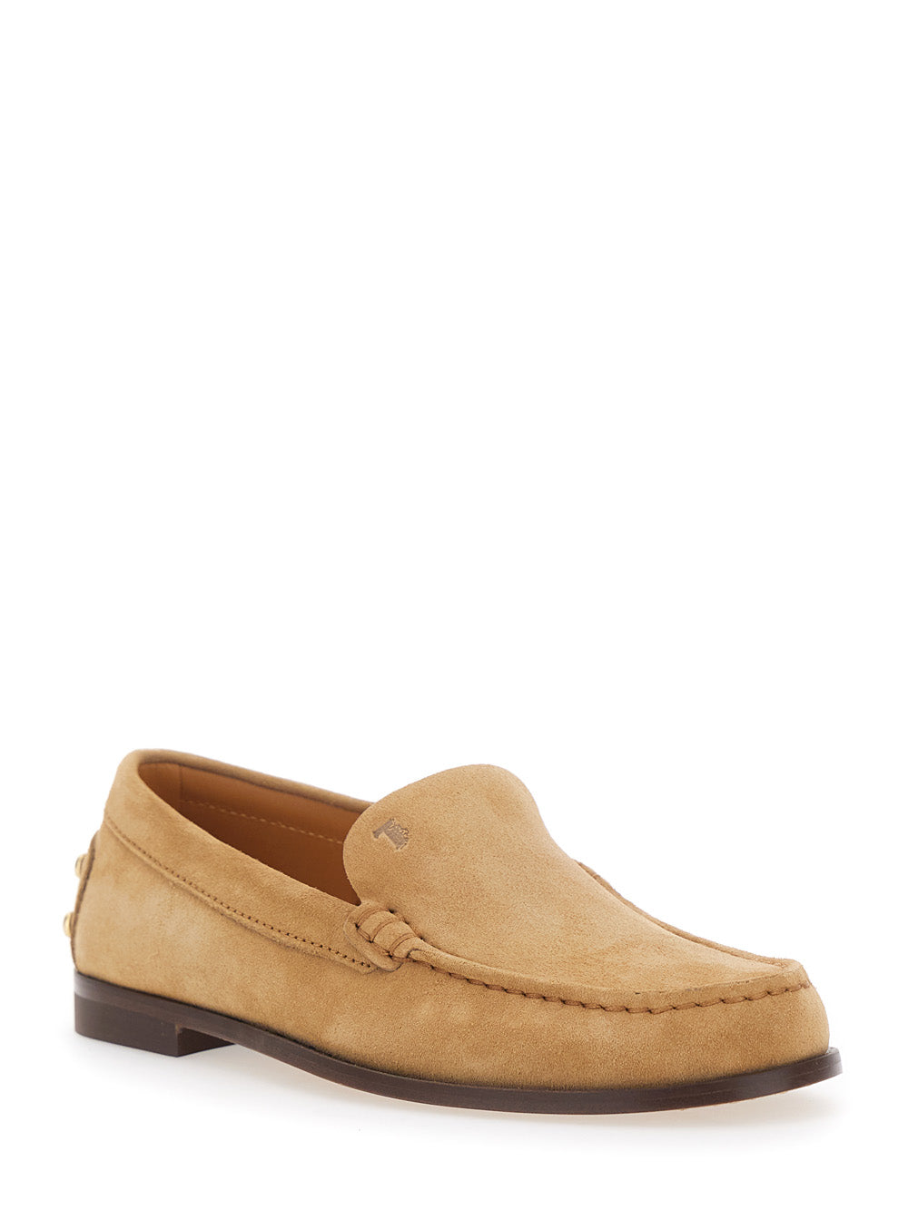Tod's Women Loafers 'Tod's' Beige With Embossed Logo And Stud Details On The Back In Leather For Women TOD'S