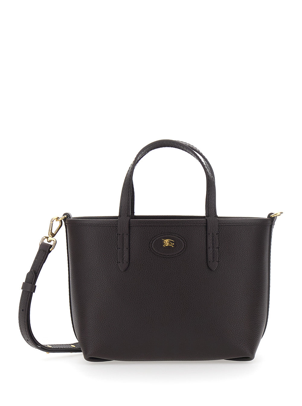 Burberry Women Brown Reversible Tote Bag With Adjustable And Removable Shoulder Strap And Ekd Patch On The Front In Leather Woman BURBERRY
