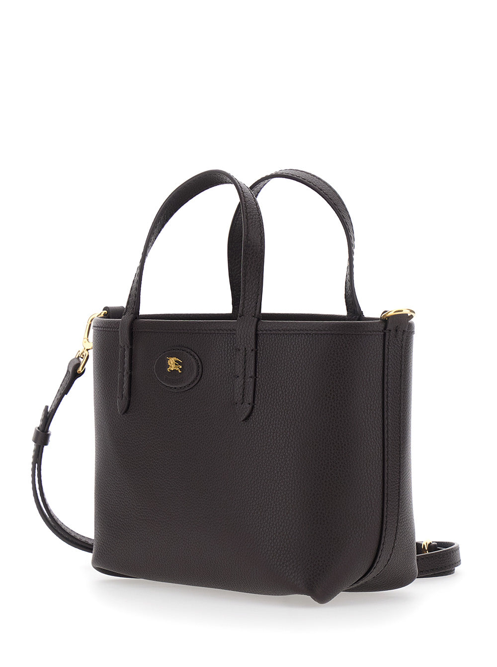 Burberry Women Brown Reversible Tote Bag With Adjustable And Removable Shoulder Strap And Ekd Patch On The Front In Leather Woman BURBERRY