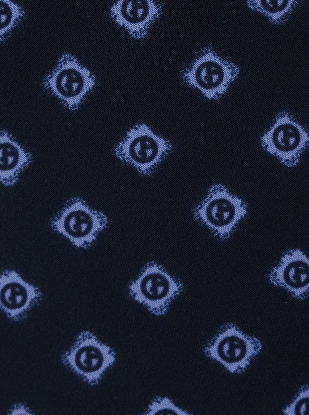 Giorgio Armani Men Blue Tie With All-Over Logo Print In Silk Man GIORGIO ARMANI