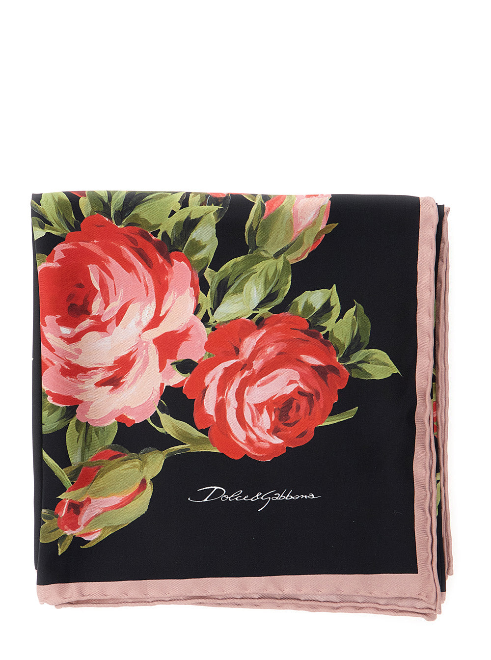 Dolce & Gabbana Women Multicolor Square Scarf With Floral Print In Silk Woman DOLCE & GABBANA