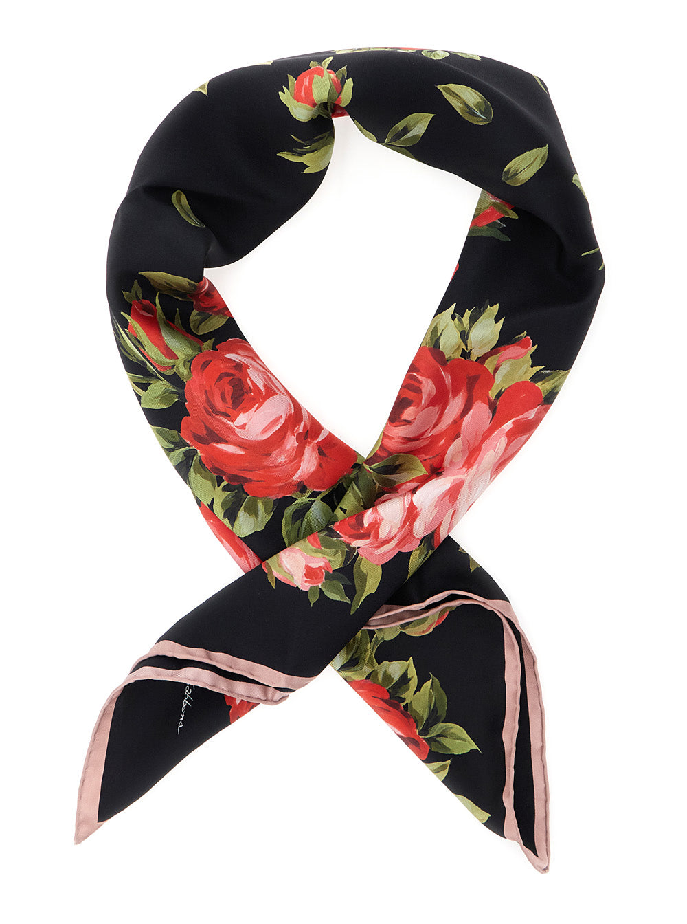 Dolce & Gabbana Women Multicolor Square Scarf With Floral Print In Silk Woman DOLCE & GABBANA