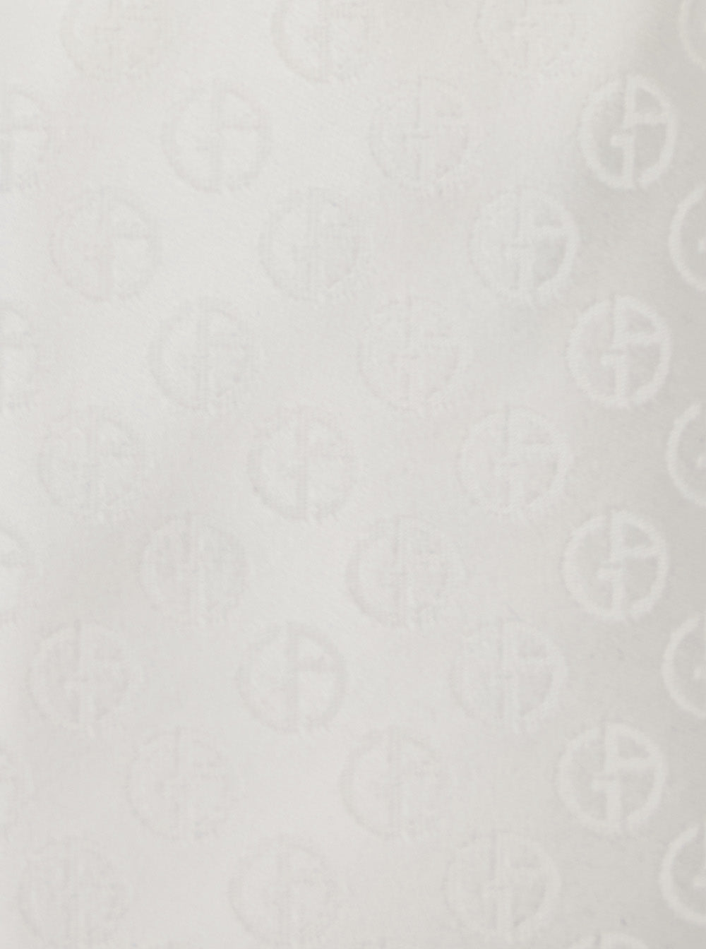 Giorgio Armani Men White Tie With All-Over Tonal Logo In Silk Man GIORGIO ARMANI