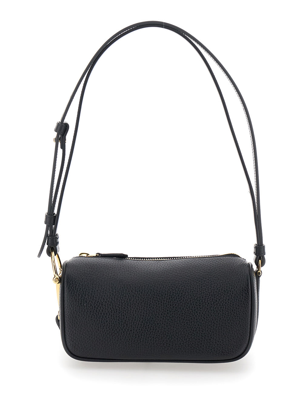 Gucci Women 'Half Horsebit' Black Mini Bag With Half Horsebit Detail And Adjustable And Removable Shoulder Strap In Grained Leather Woman GUCCI