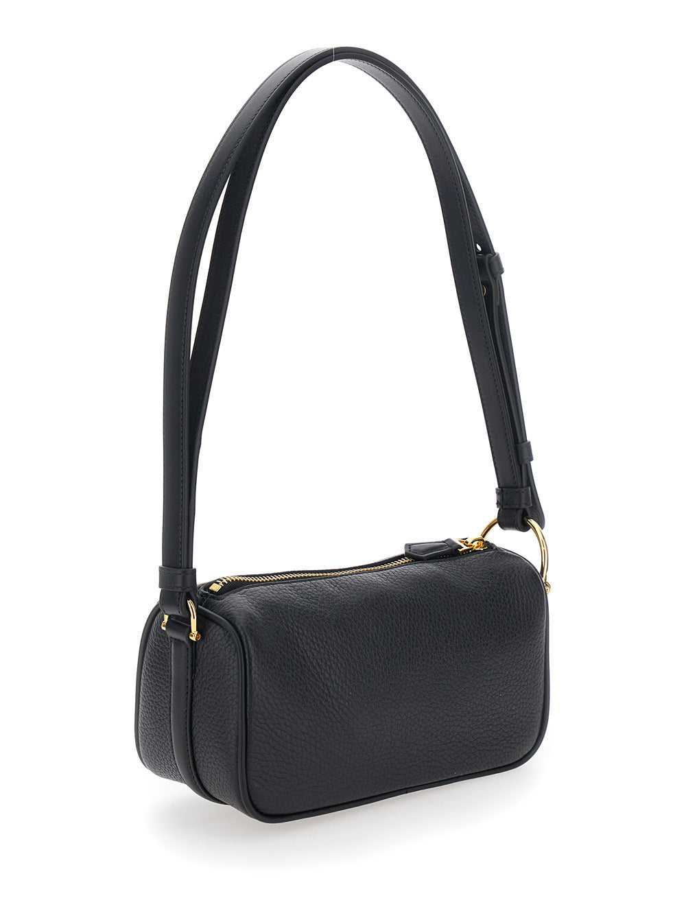 Gucci Women 'Half Horsebit' Black Mini Bag With Half Horsebit Detail And Adjustable And Removable Shoulder Strap In Grained Leather Woman GUCCI