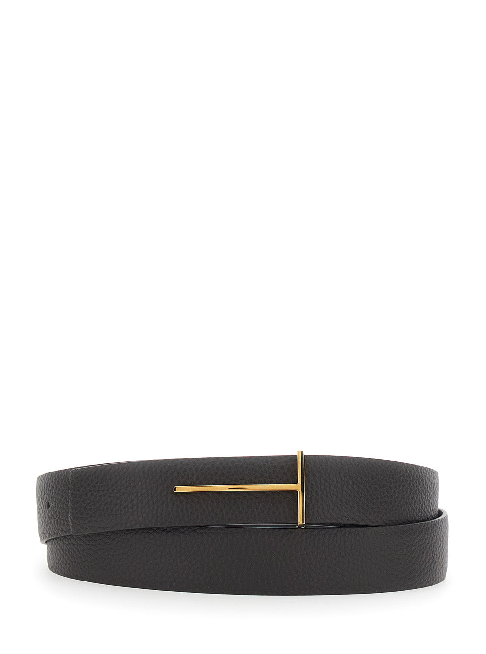 Tom Ford Men Brown Belt With T Buckle Closure In Leather Man TOM FORD
